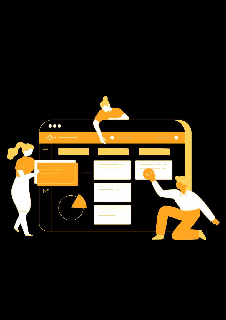 website design and development services illustration